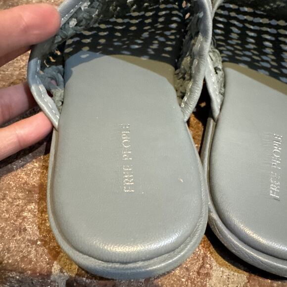 Free People Women's Freya Stormy Sea Slip On Flats Mule Shoes Size 7.5 - Picture 5 of 16